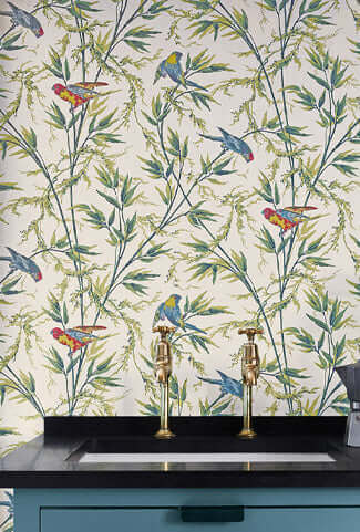 Little Greene Bird Wallpaper at Escapology Plymouth