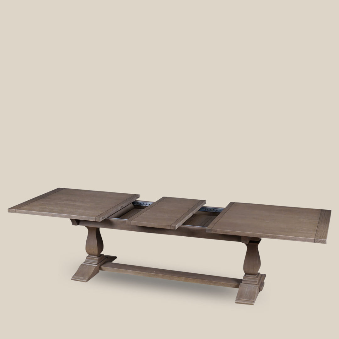 Buckfast Extending Dining Table - Rustic Brown