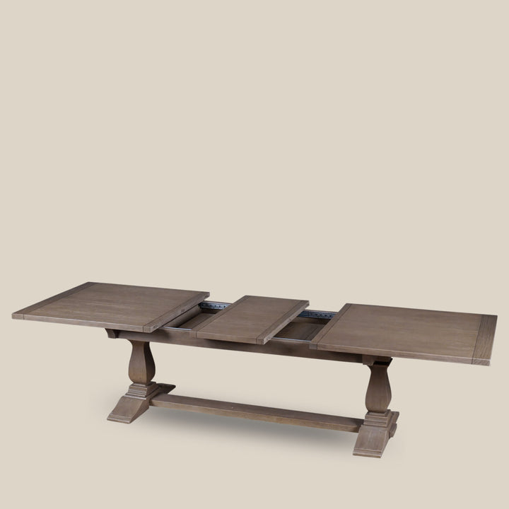 Buckfast Extending Dining Table - Rustic Brown