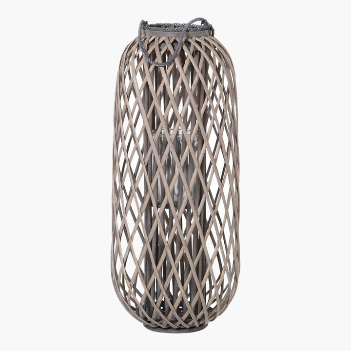 Grey Willow Candle Floor Lantern