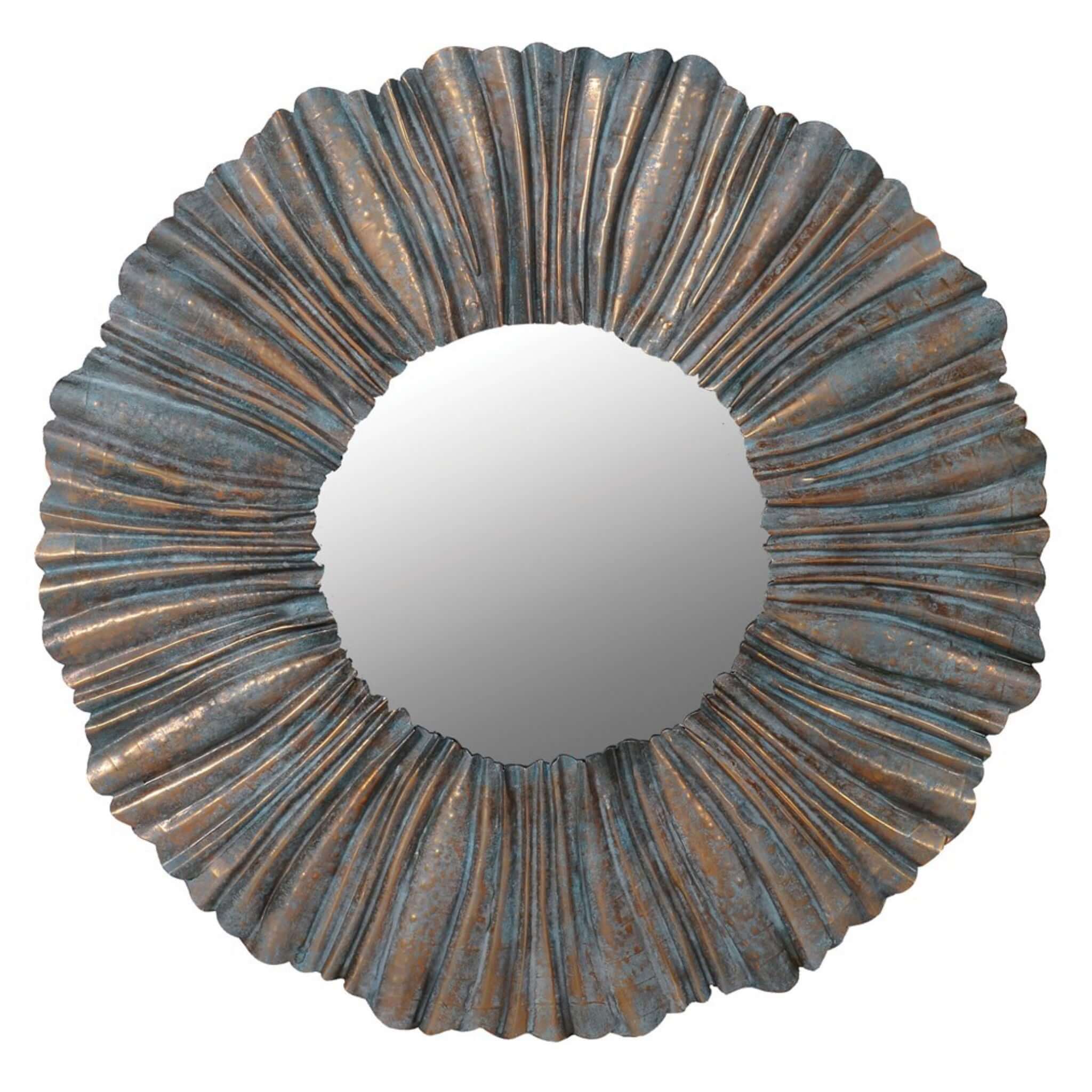 Escapology Varesse Round Wall Mirror - Copper and Verdigris - escapologyhome.co.uk