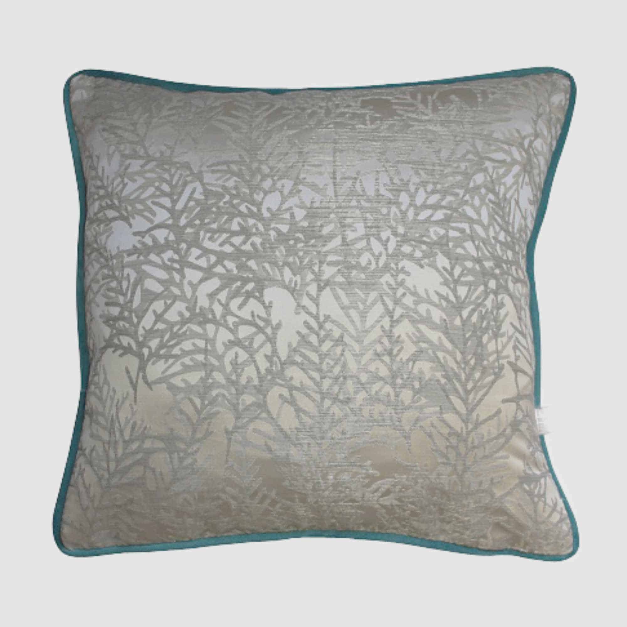 Coral Silver Grey Cushion - Square 43cm - escapologyhome.co.uk