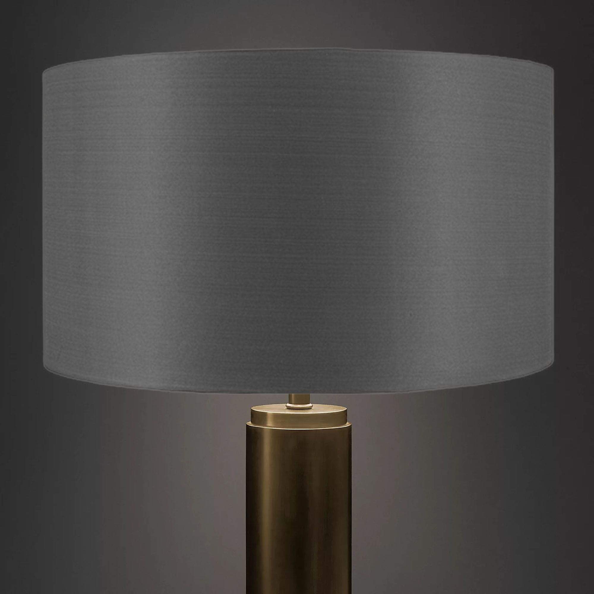 Escapology Silk Drum Lampshade - Steel Grey - escapologyhome.co.uk