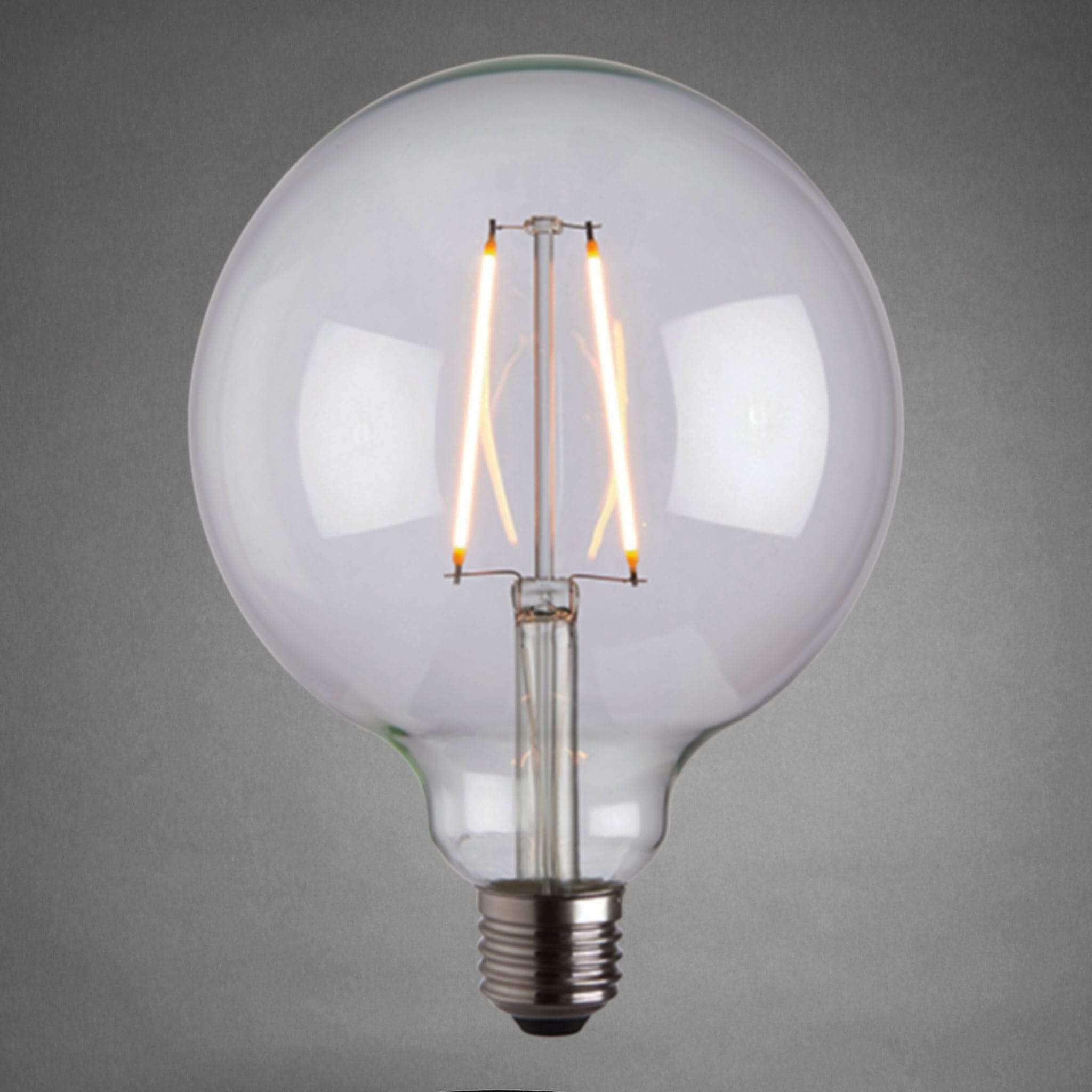 E27 LED Filament Large Globe Bulb 2W - escapologyhome.co.uk