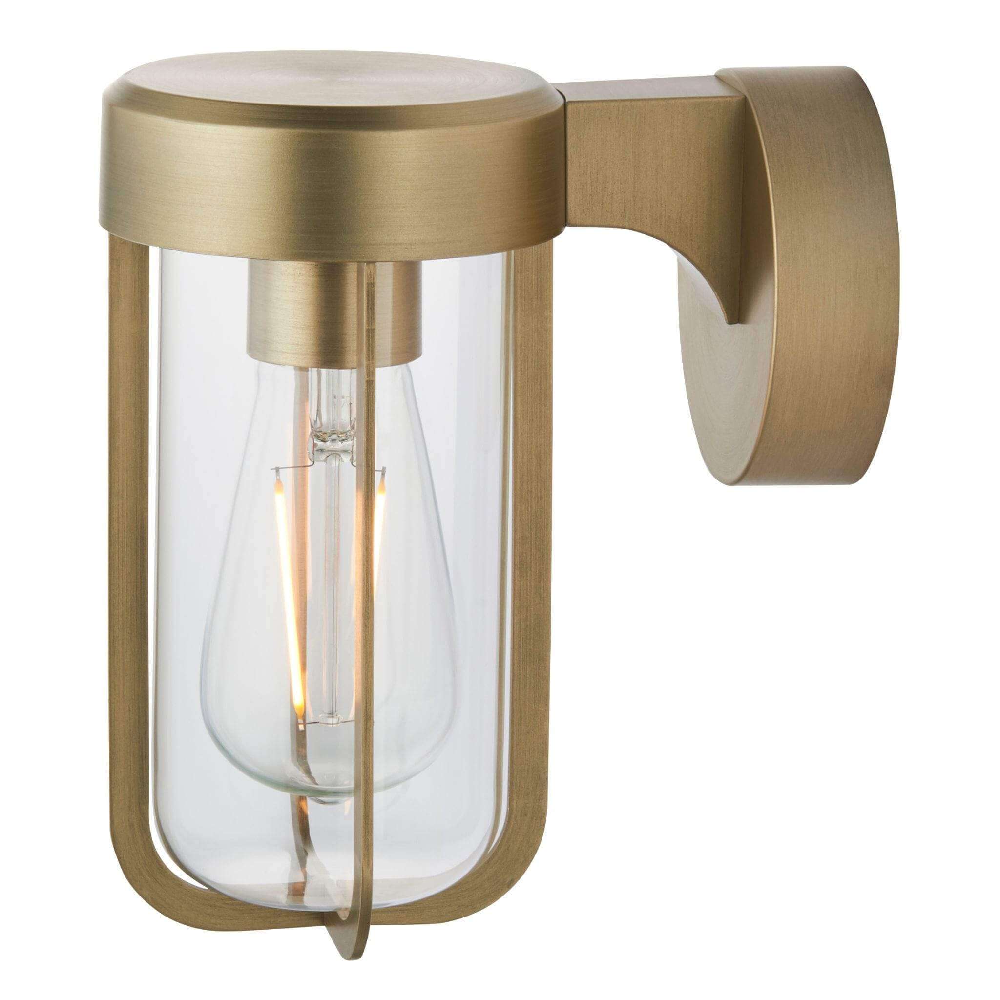 Aire 1 IP44 Outdoor Wall Light - Brushed Gold - escapologyhome.co.uk