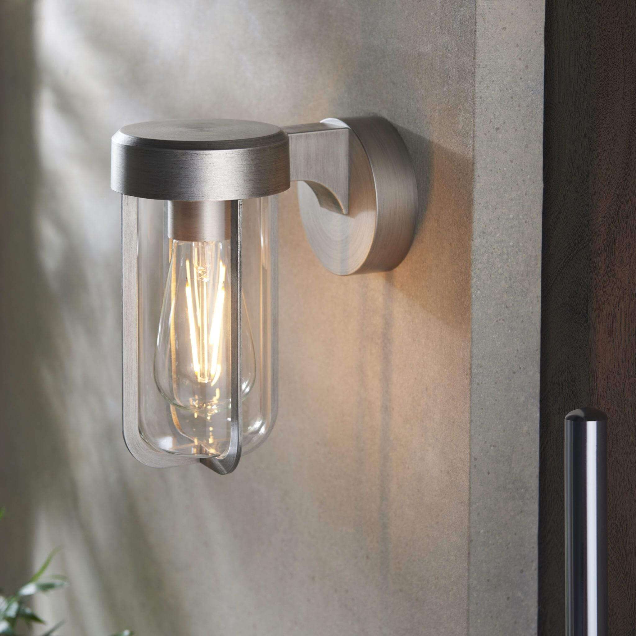 Aire I IP44 Wall Light - Brushed Silver - escapologyhome.co.uk