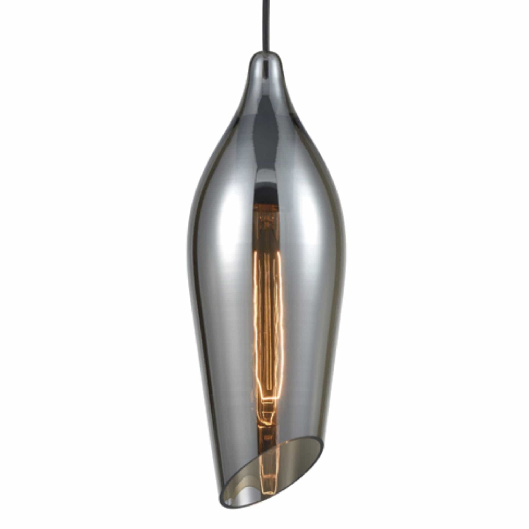 Pierro Glass Pendant Smoked - Two Sizes - escapologyhome.co.uk