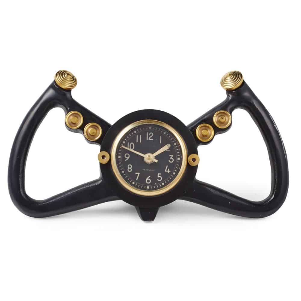 WWII Cockpit Table Clock - Black - escapologyhome.co.uk