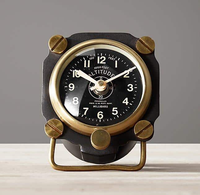 Pendulux Altimeter Table Clock - Black - escapologyhome.co.uk