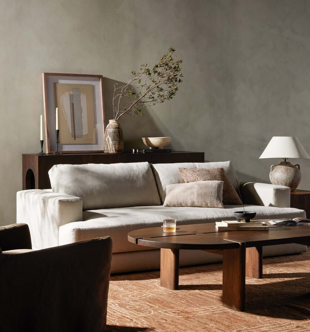 Table Lamp Lit Living Room