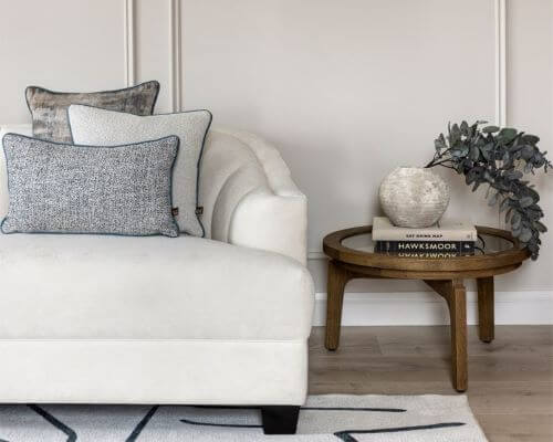 Layered Cushions on Sofa