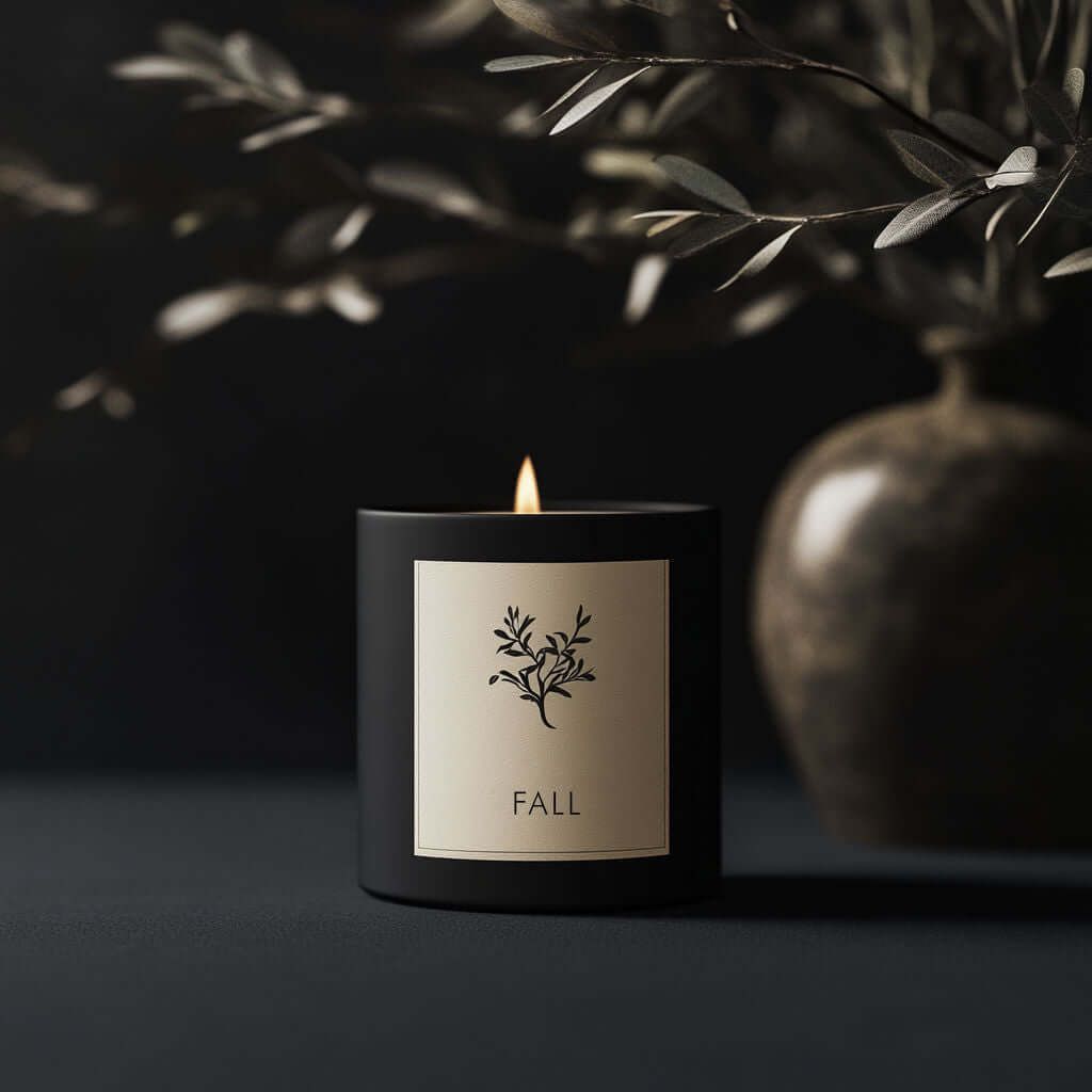 Elegant home interior with scented candles, reed diffusers, and fresh flowers, creating a luxurious hotel-like ambiance with layered fragrance elements.