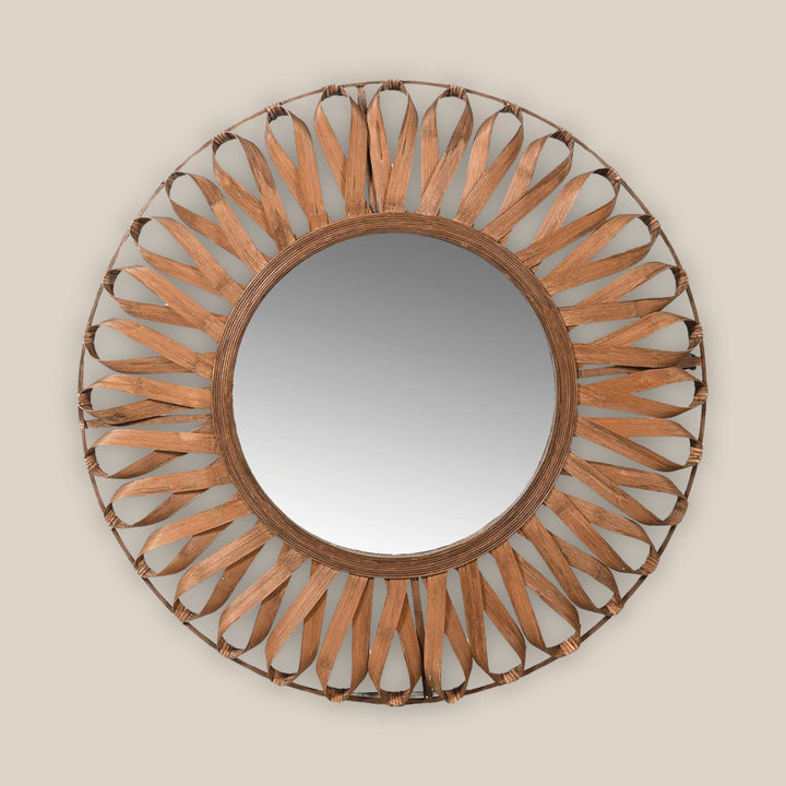 Bay Bamboo Ribbon Round Mirror