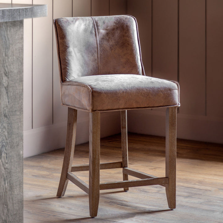 Bickham Leather Counter Stool