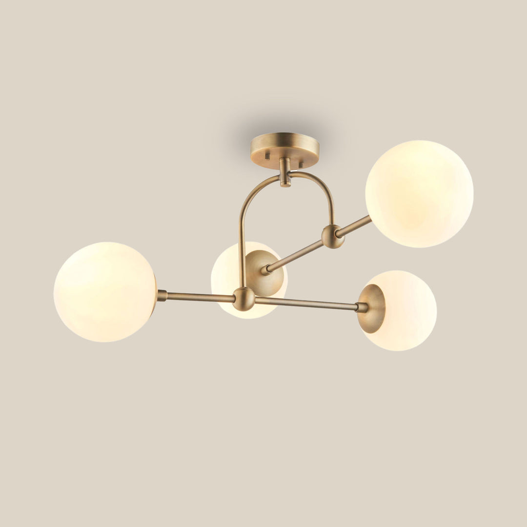 Blanco Globe Semi-Flush Pendant