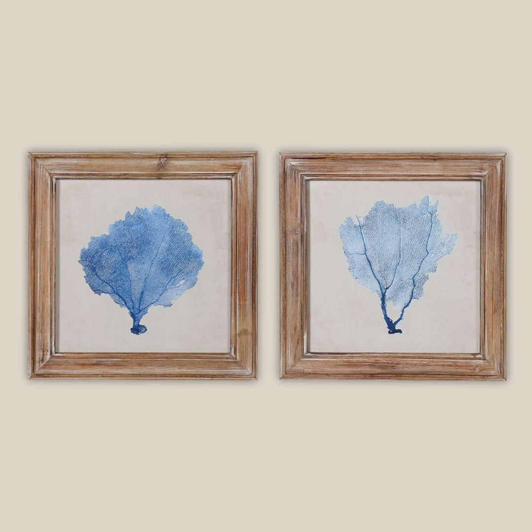 Blue Coral Prints - Set of 2