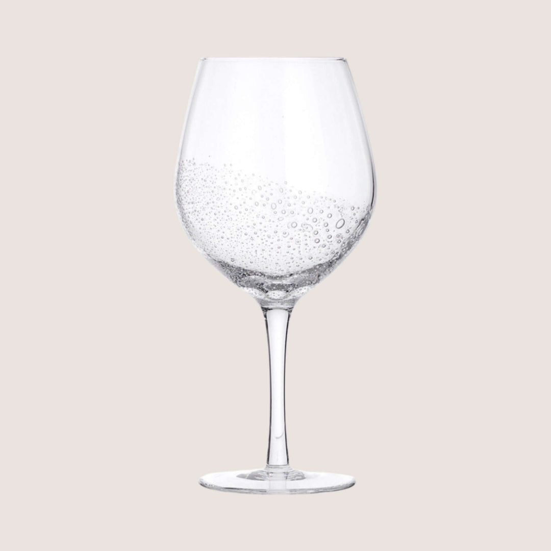 Bubble Hand Blown Red Wine Glass