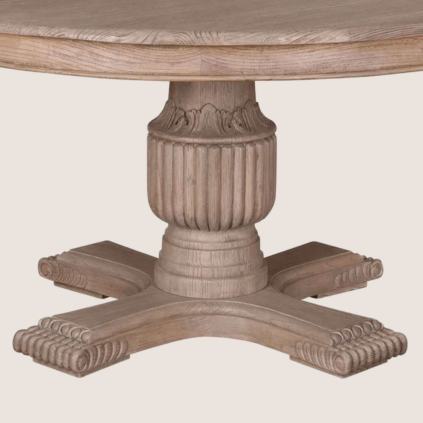 Buckfast Round Dining Table - Rustic Brown