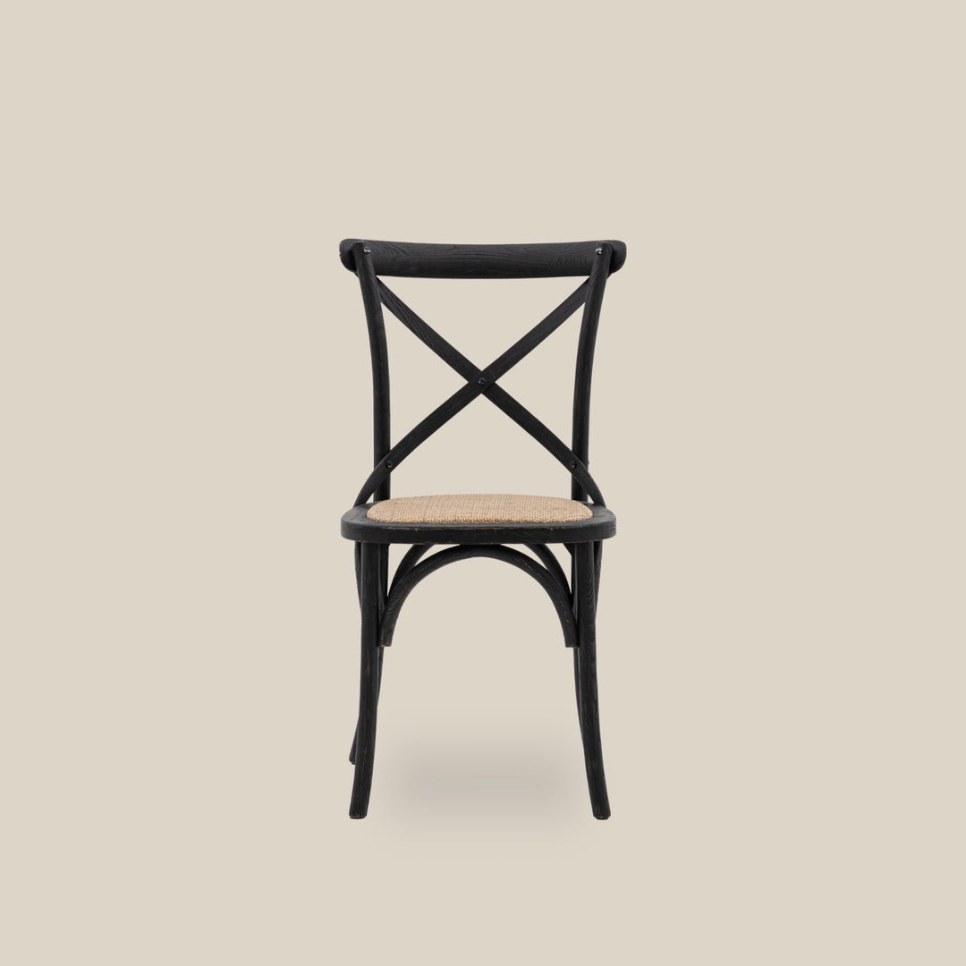 Cross Back Café Chair - Black