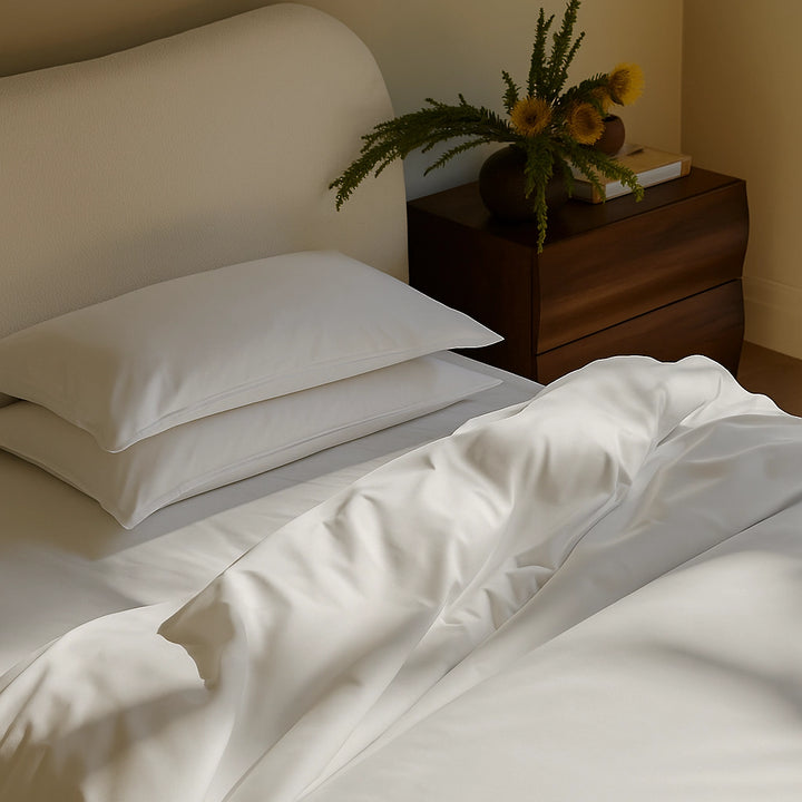 the Stillness Sateen Bedding Set