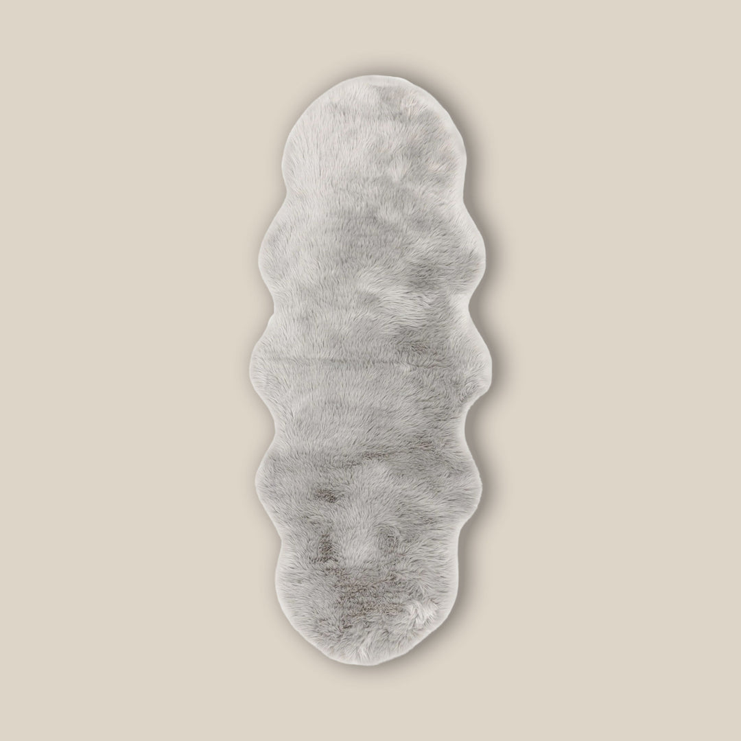 Faux Sheepskin Rug - Silver