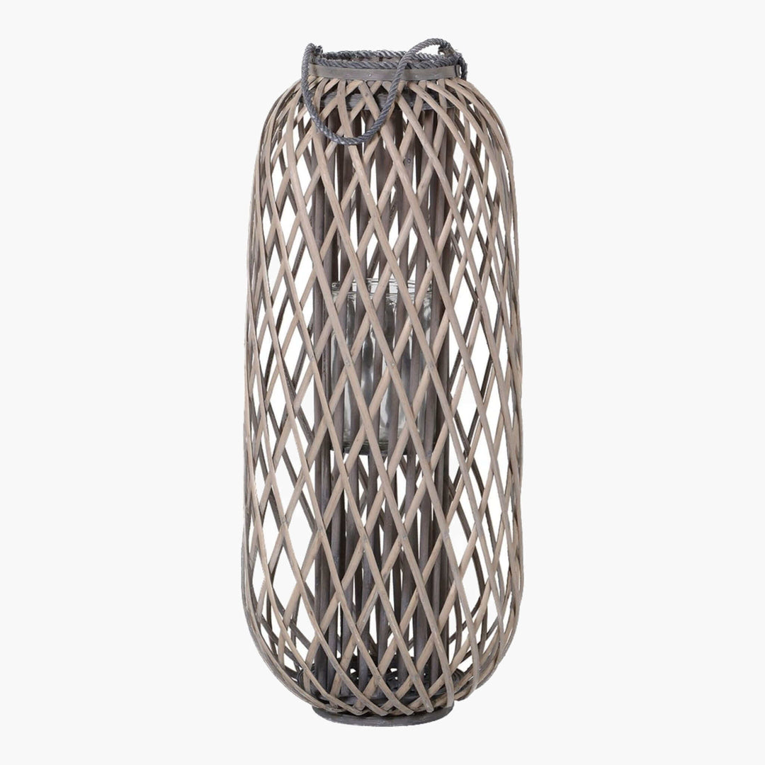 Grey Willow Candle Floor Lantern