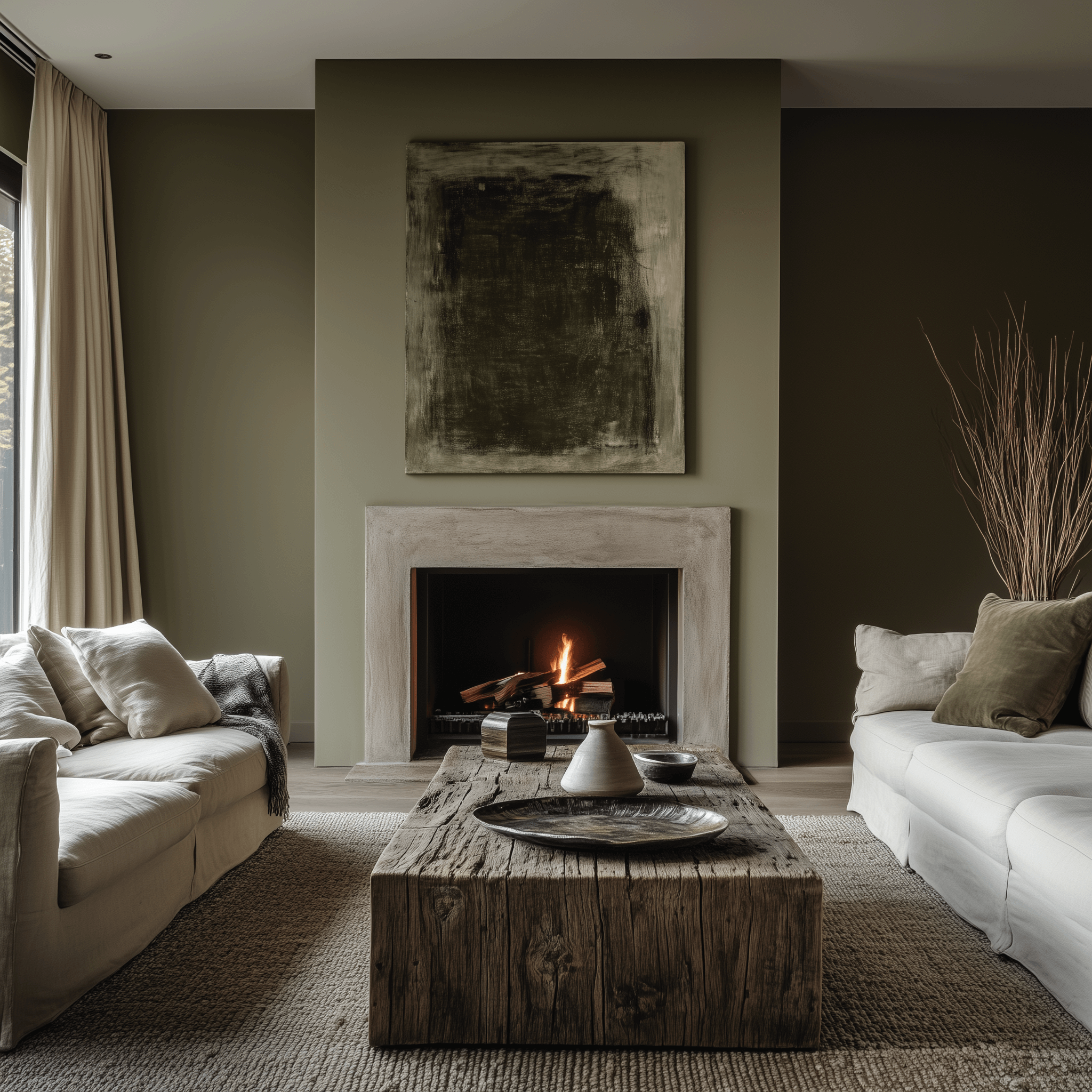 Little Greene painted living room from the Escapology Home showroom in Plymouth