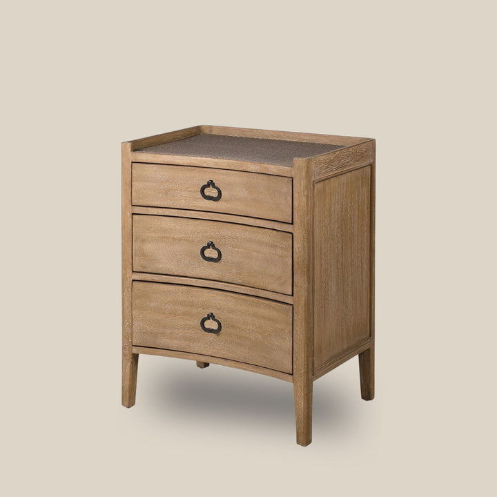 Lucerne 3-Drawer Bedside Table