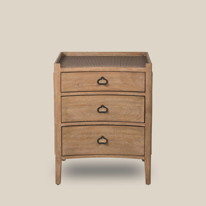 Lucerne 3-Drawer Bedside Table