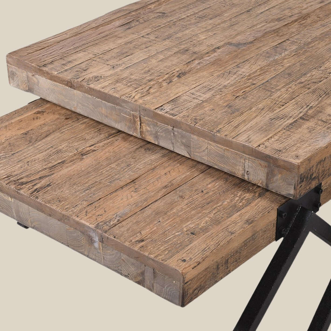 Milton Reclaimed Oak Nesting Coffee Tables - Set of 2