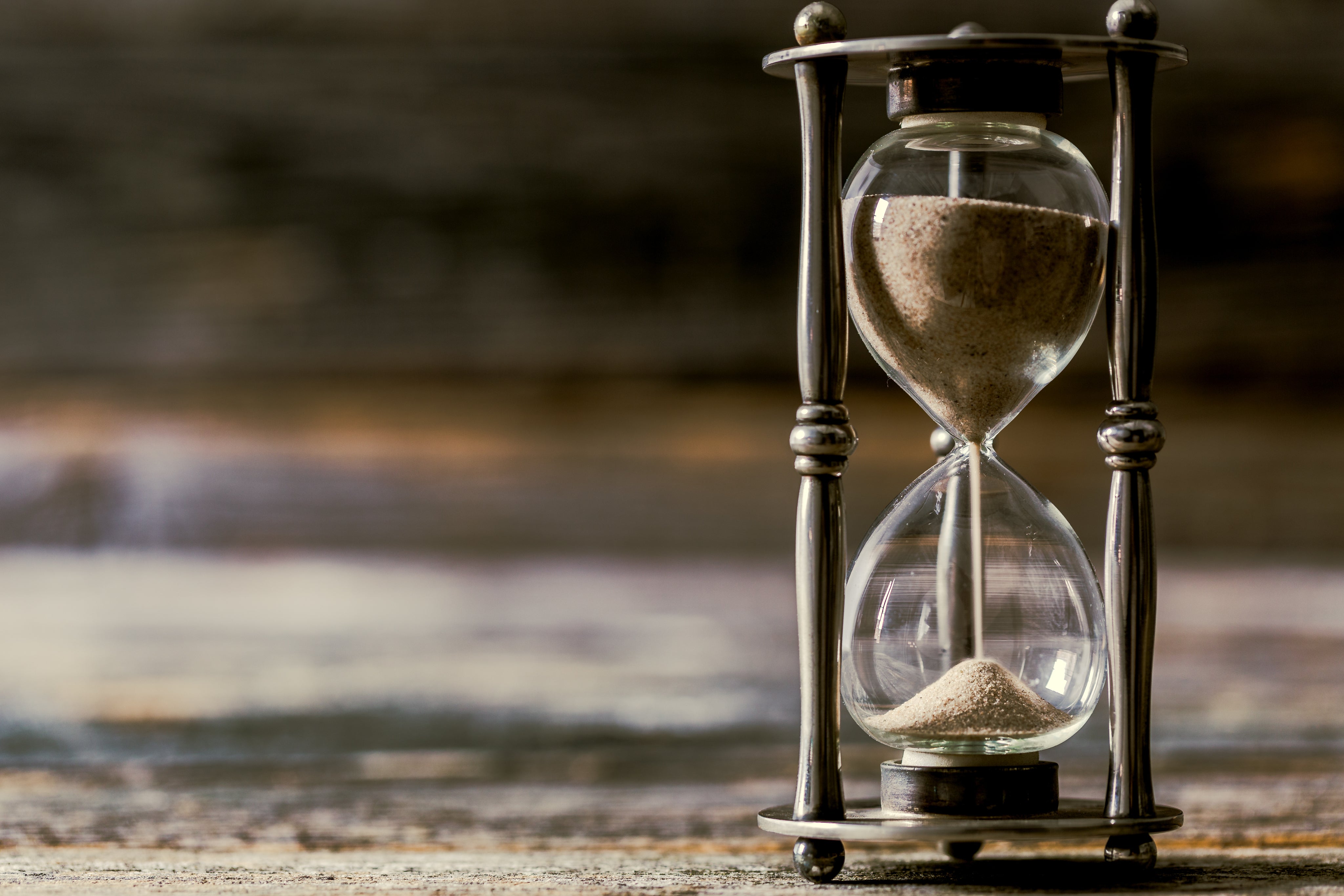 Close up of sand timer