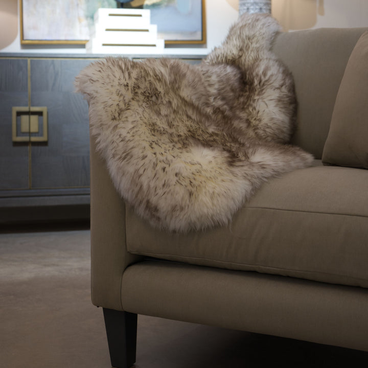Luxury Sheepskin Rug - Tipped Brown