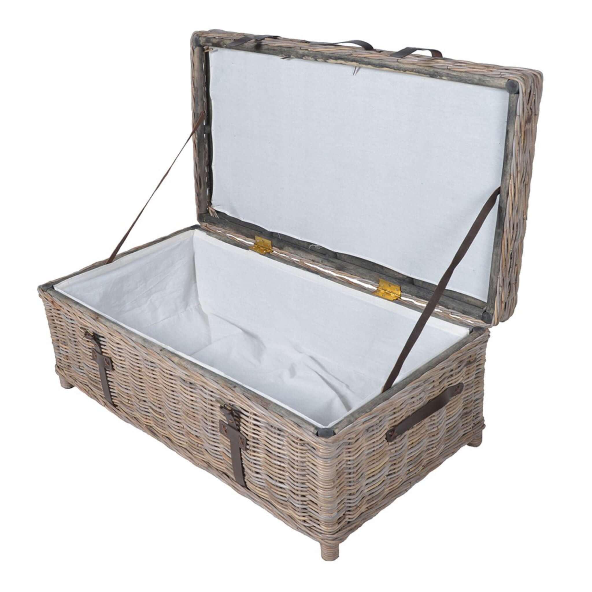 Escapology St Ermins Grey Rattan Coffee Table With Storage - escapologyhome.co.uk