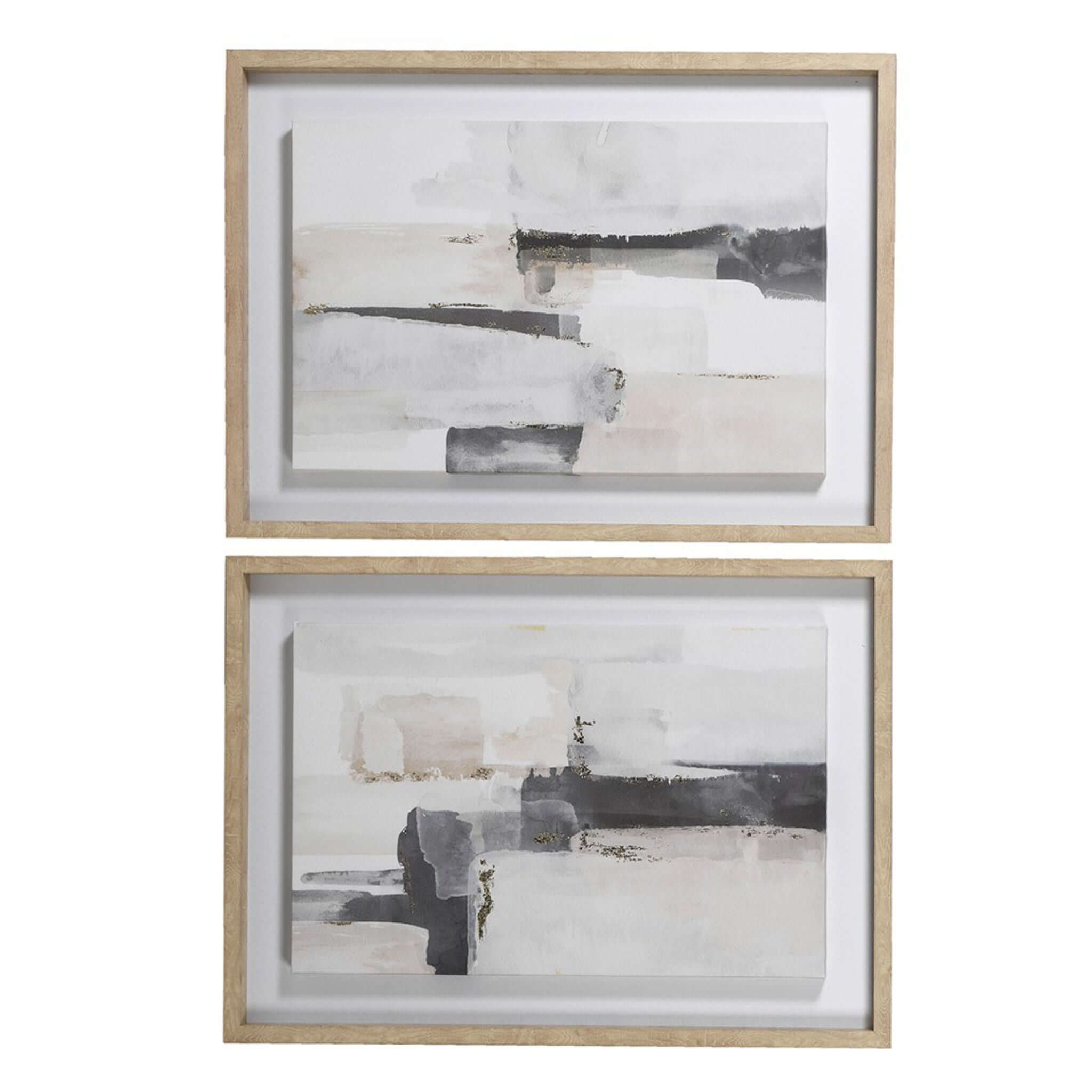 Linear Framed Abstracts - Set of 2 - escapologyhome.co.uk