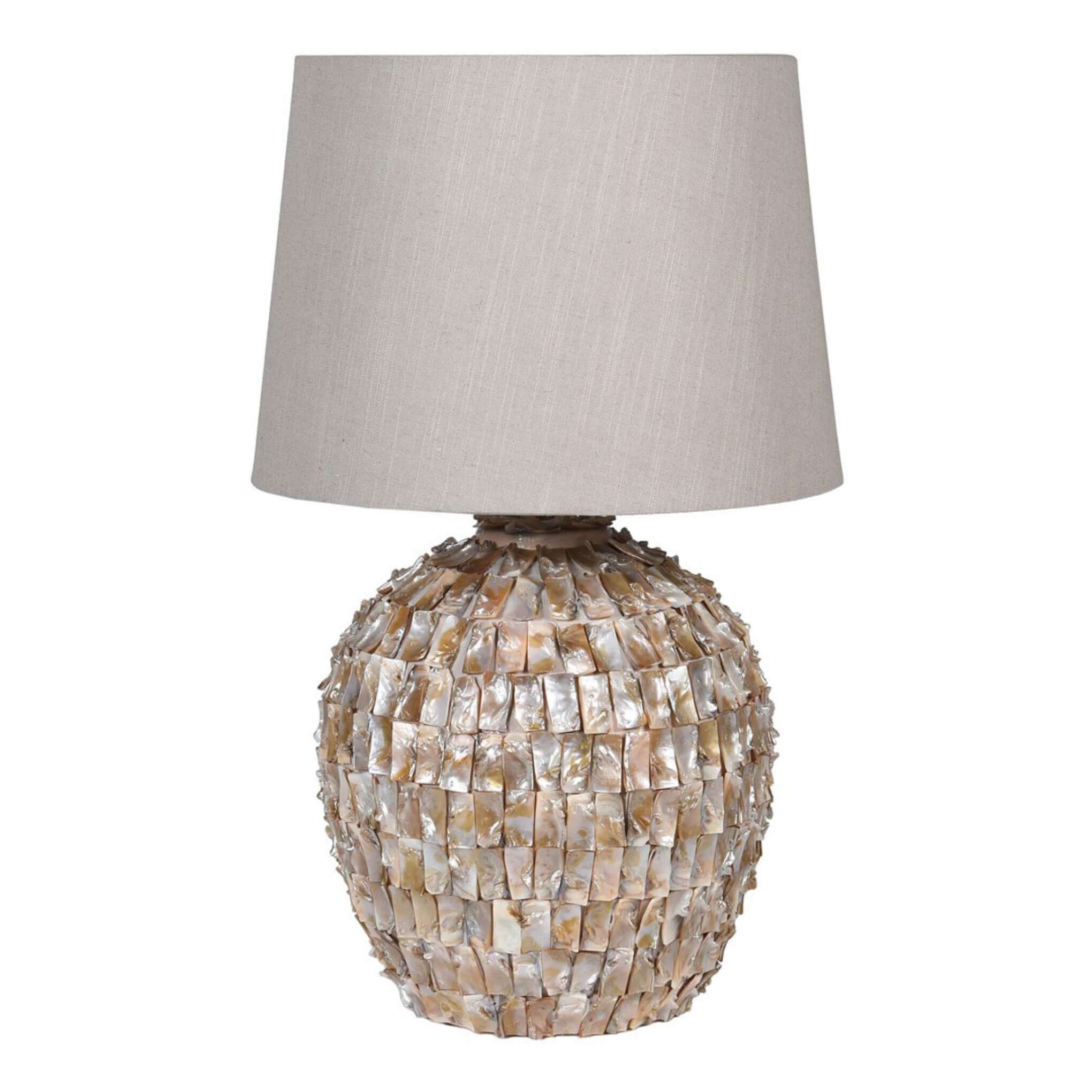 Looe Pearl Urn Table Lamp With Shade - escapologyhome.co.uk