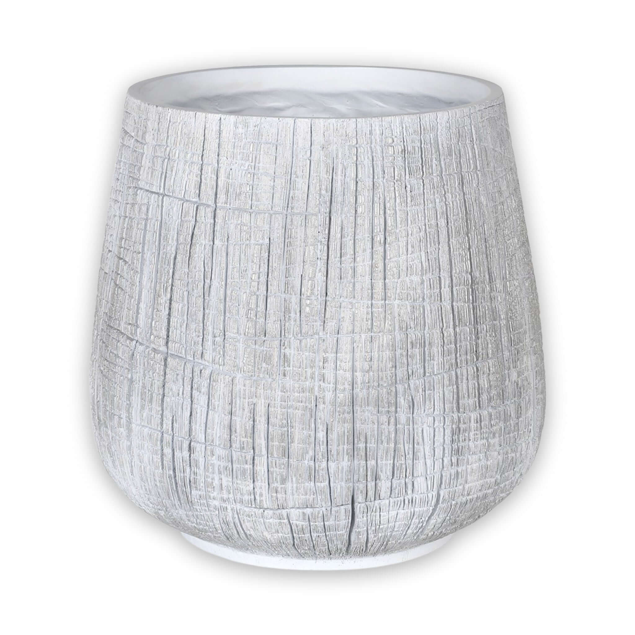 Large White Yakisugi Textured Vase - escapologyhome.co.uk