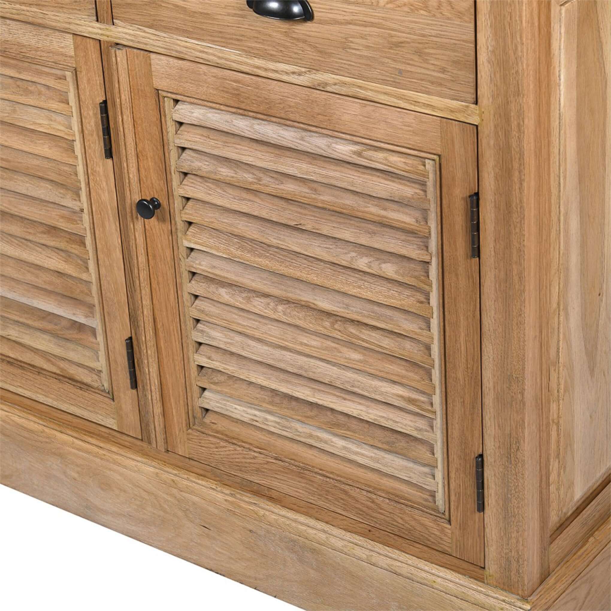 Escapology Weathered Oak 3-Door Sideboard With Drawers - escapologyhome.co.uk