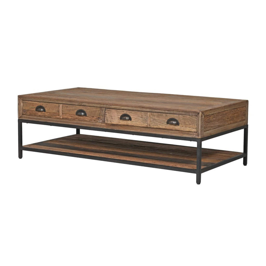 Escapology Milton Reclaimed Oak Rectangular Coffee Table - escapologyhome.co.uk