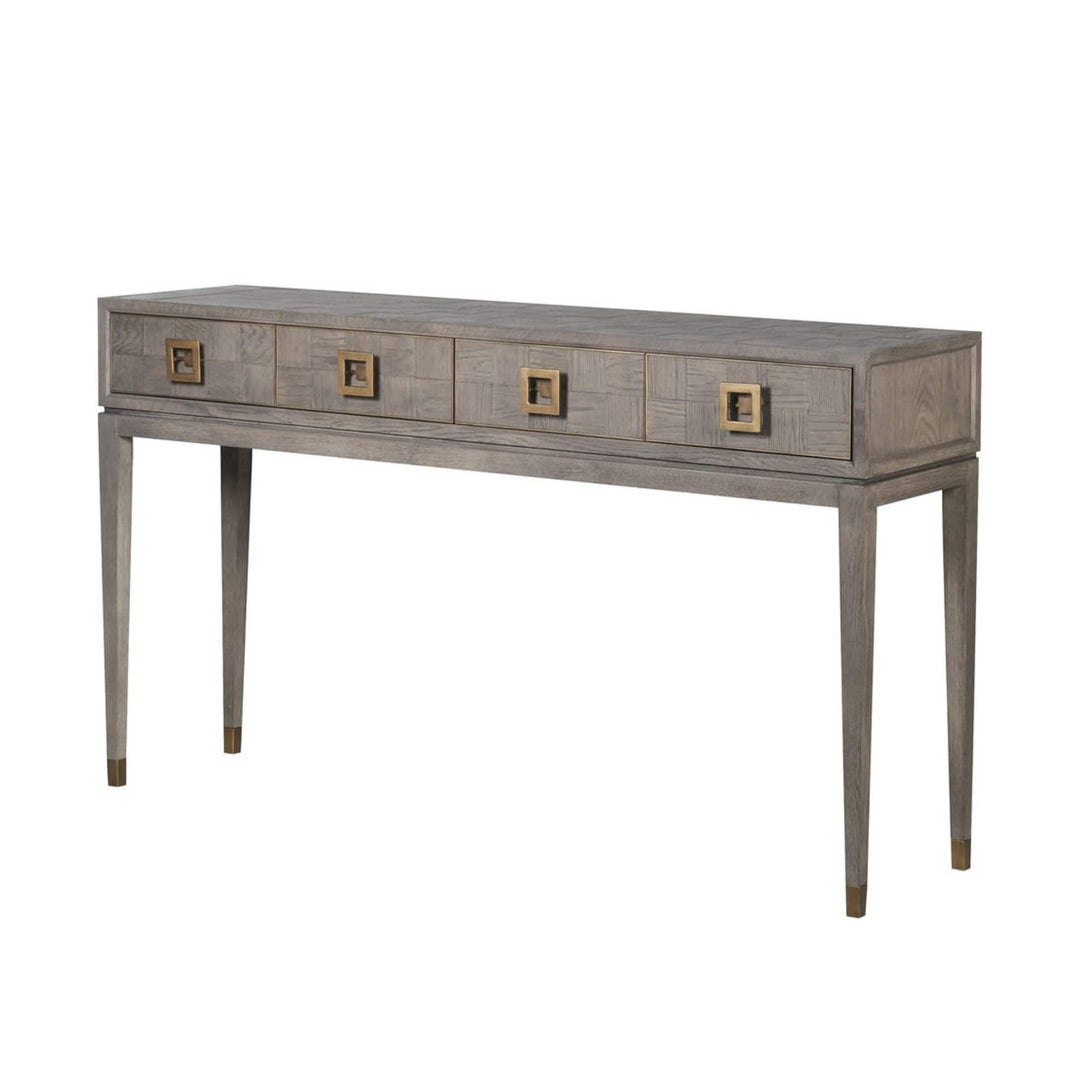 Hallé Oak 4-Drawer Console Table - escapologyhome.co.uk