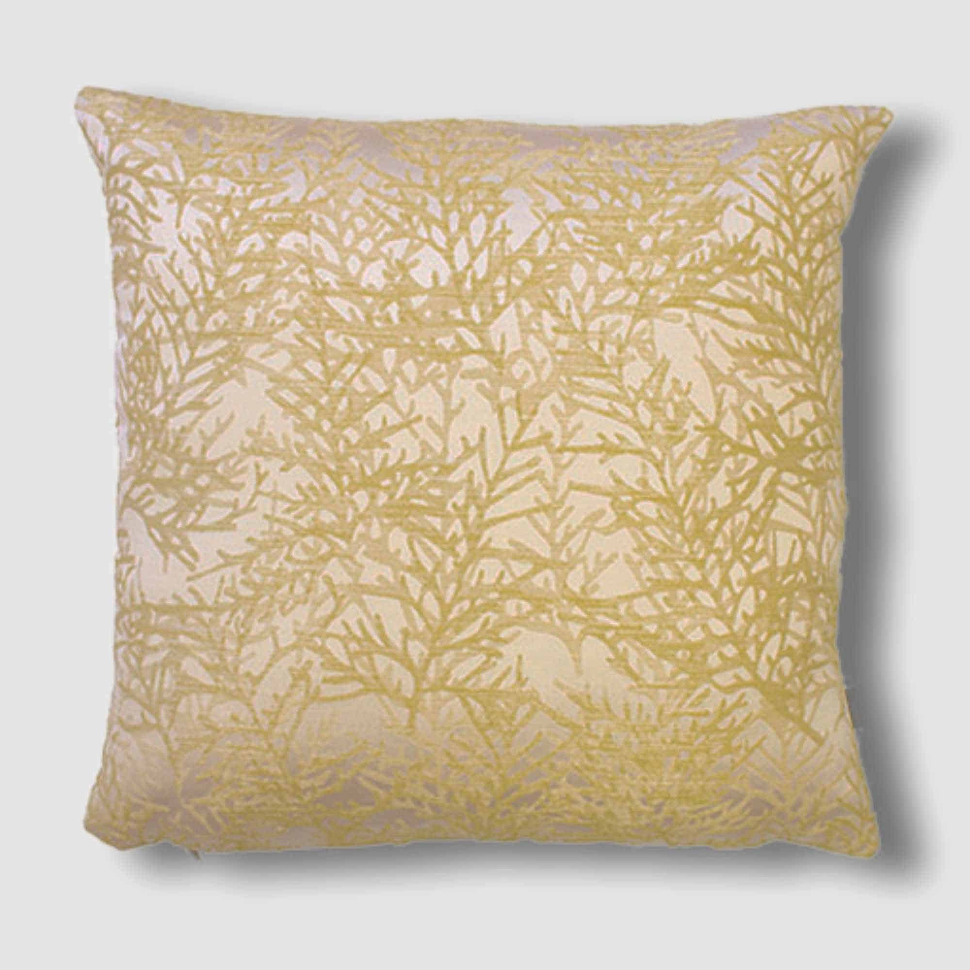 Coral Ochre Cushion - Square 43cm - escapologyhome.co.uk