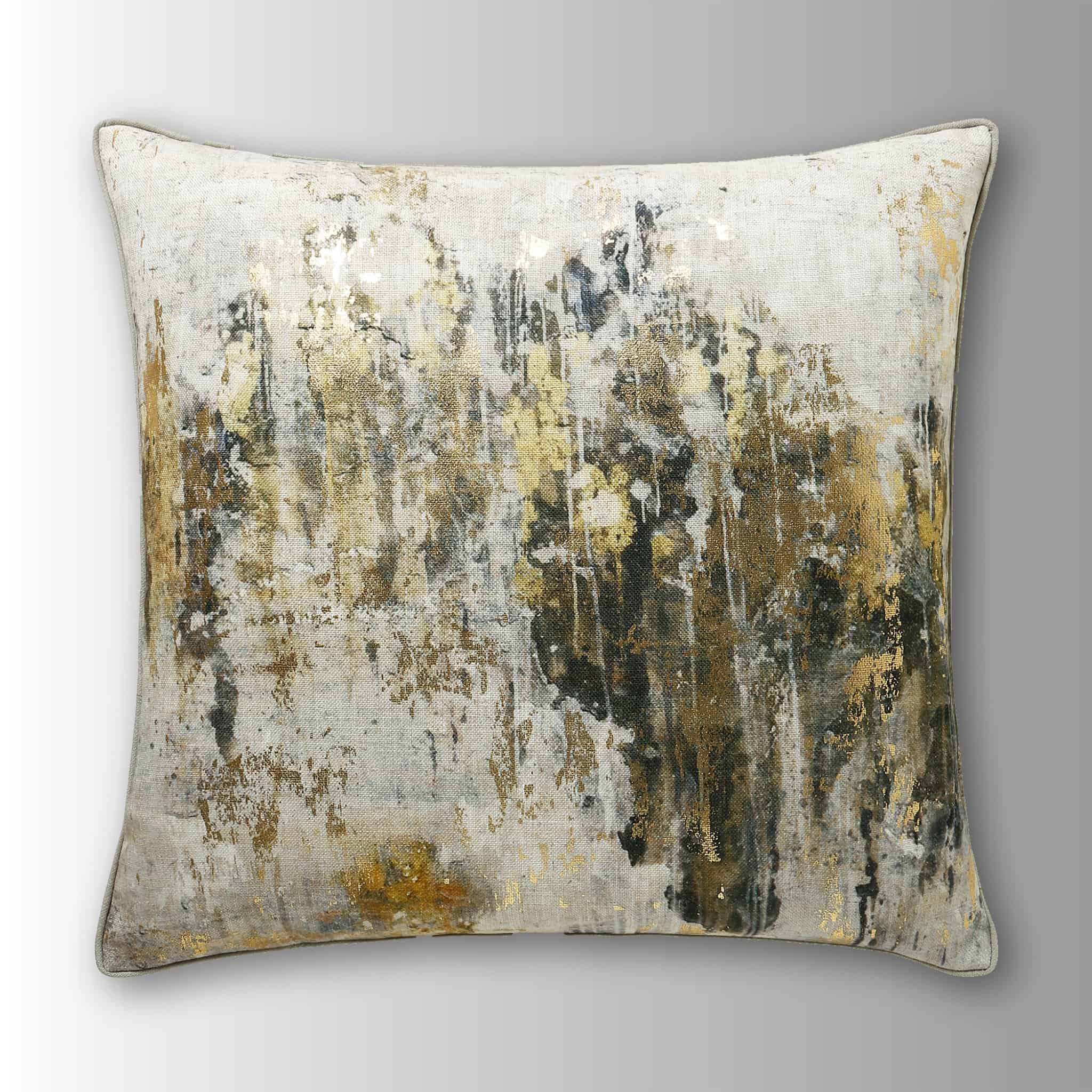 Dune Abstract Cushion - Gold - escapologyhome.co.uk
