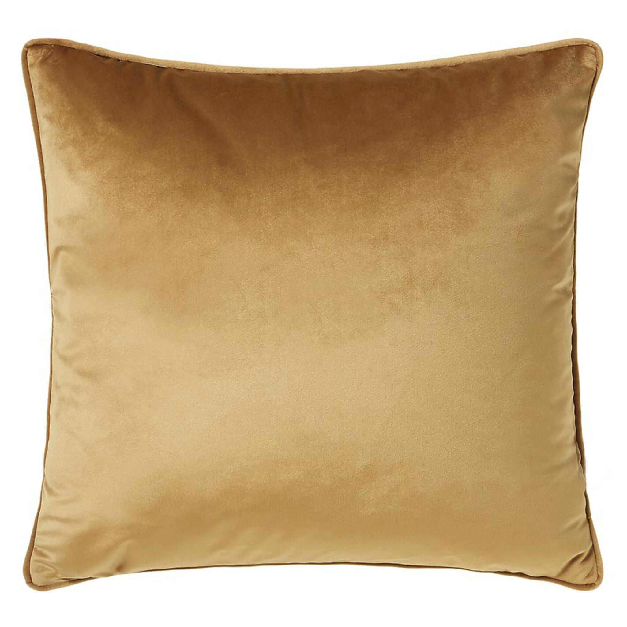 Escapology Parkside Luxury Velvet Cushion - Antique Gold - escapologyhome.co.uk