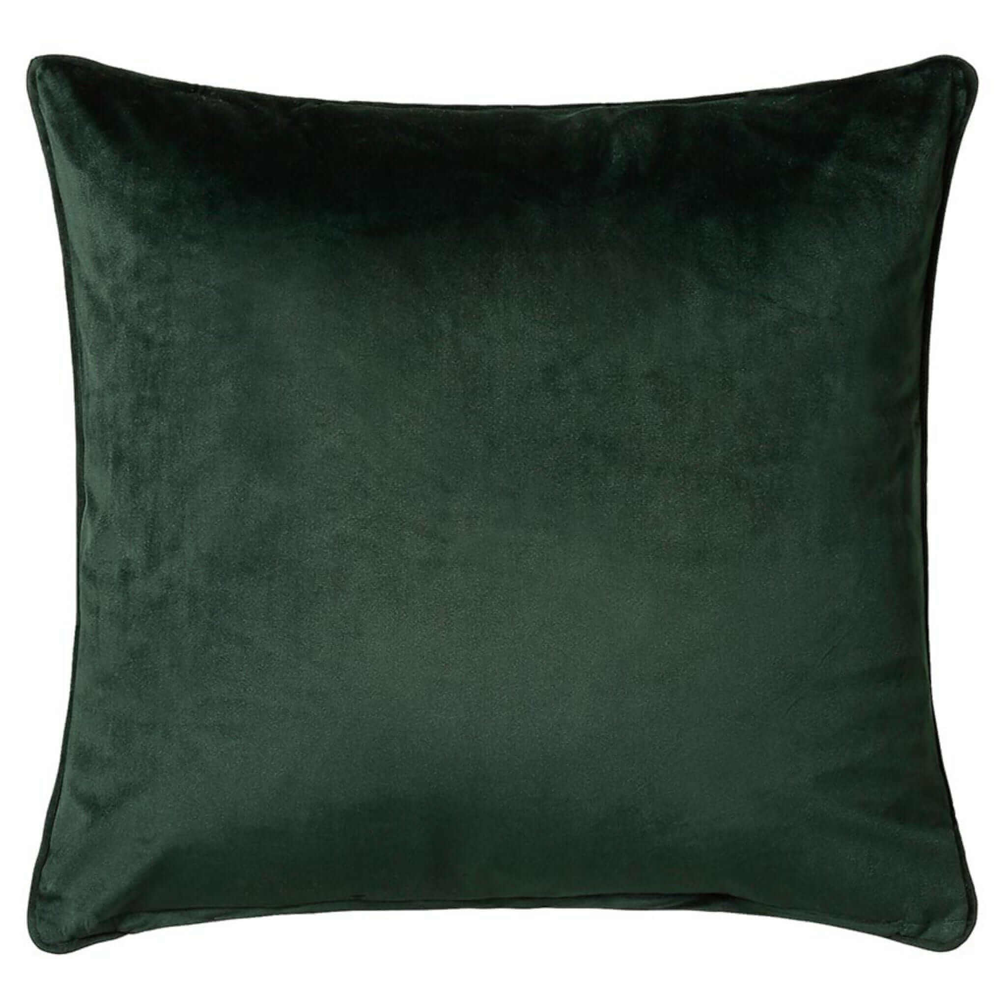 Escapology Parkside Luxury Velvet Cushion - Dark Fern Green - escapologyhome.co.uk