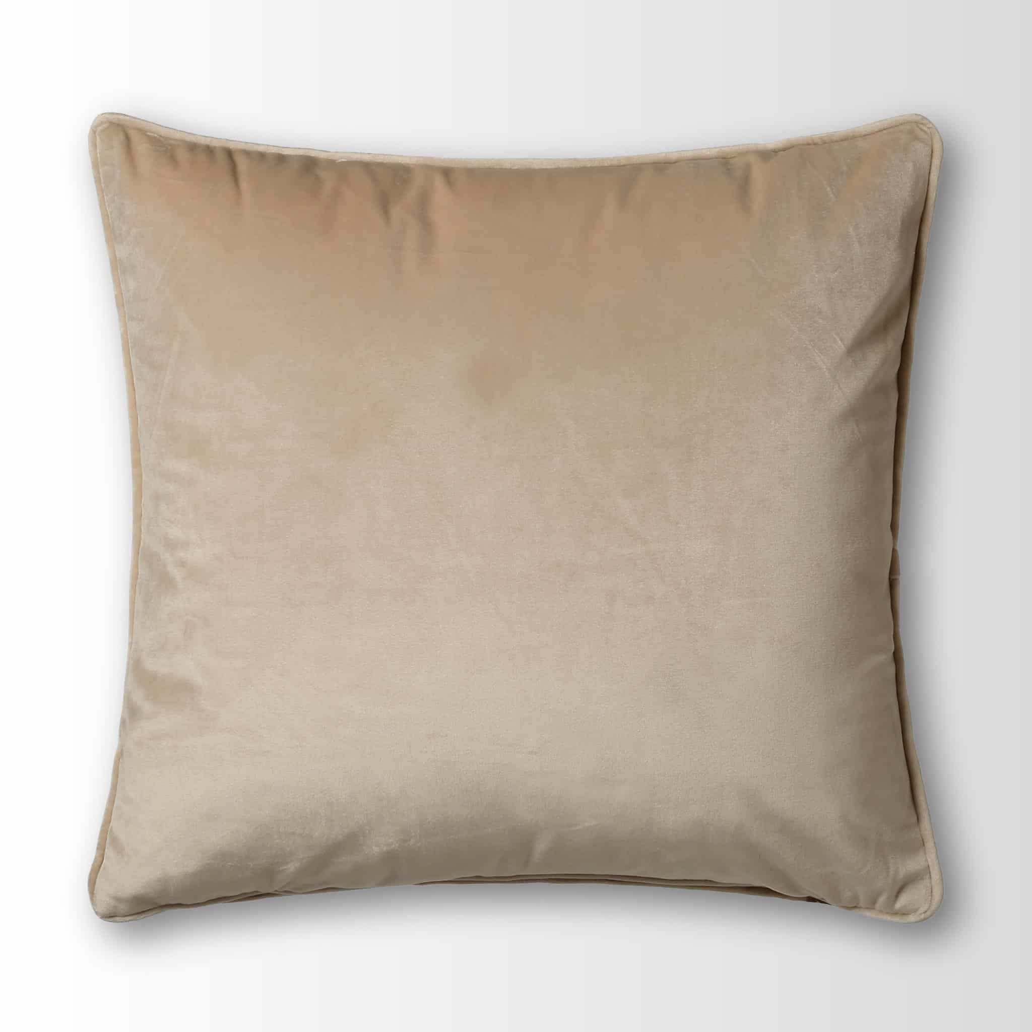 Escapology Parkside Luxury Velvet Cushion - Oyster - escapologyhome.co.uk