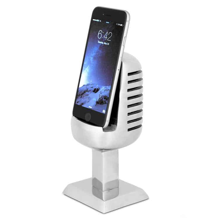 Radio City Microphone Mobile Phone Stand - escapologyhome.co.uk
