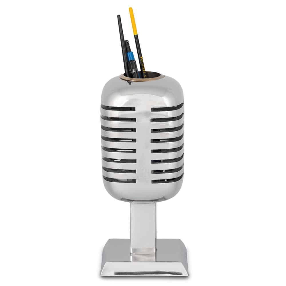 Radio City Microphone Pencil Holder - escapologyhome.co.uk