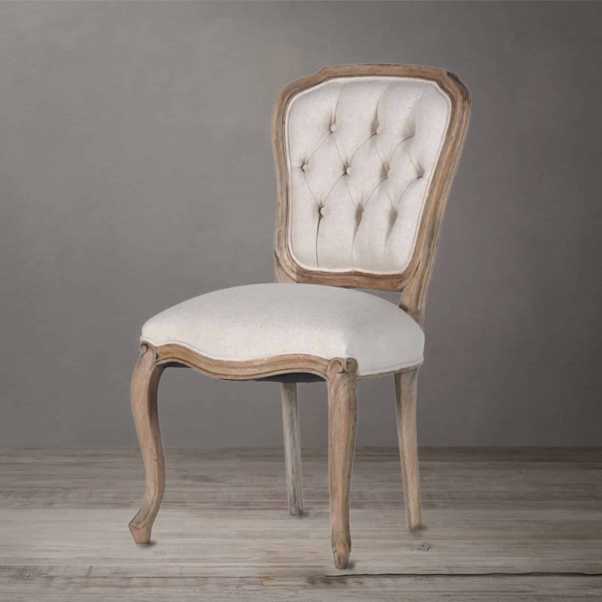 Vintage French Button Back Dining Chair - escapologyhome.co.uk