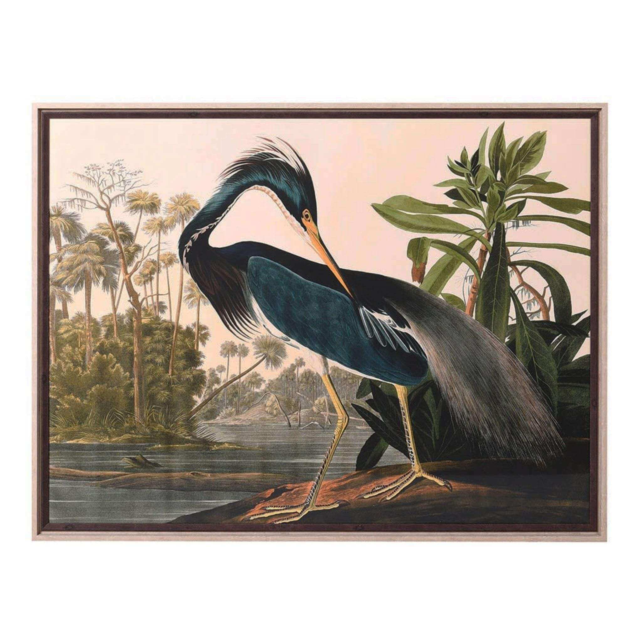 Framed Heron Print - escapologyhome.co.uk