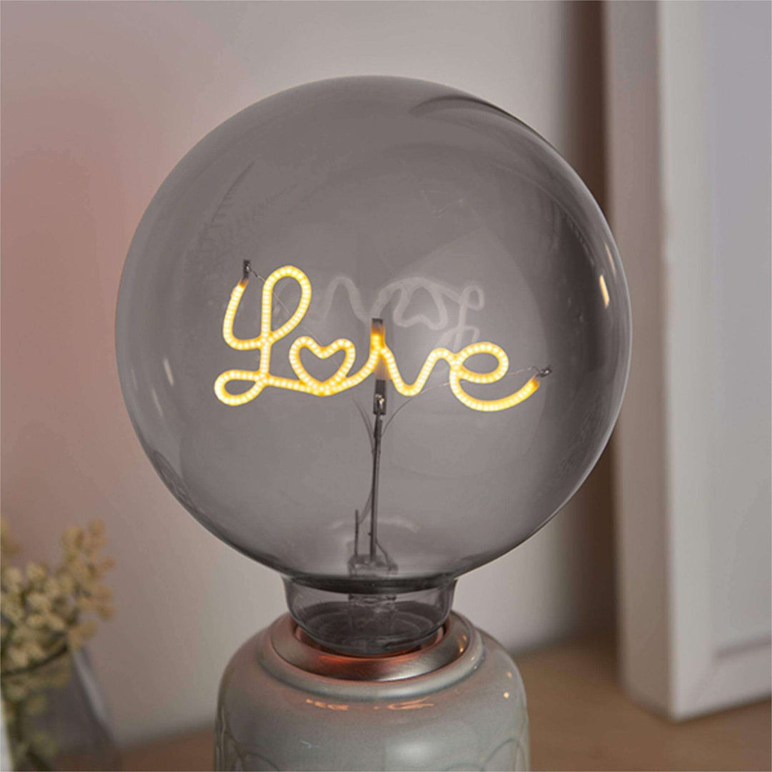 E27 Love Filament Globe LED Bulb - escapologyhome.co.uk