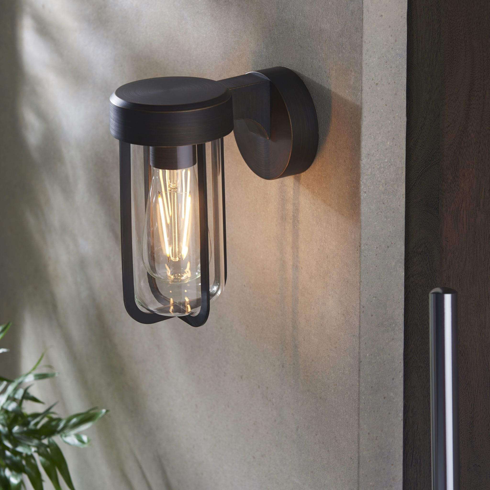 Aire I IP44 Outdoor Wall Light - Brushed Bronze - escapologyhome.co.uk